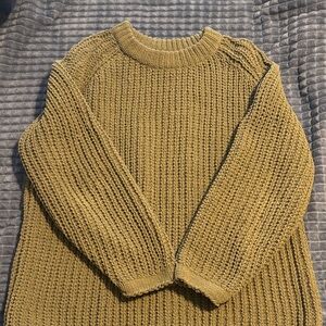 BP. Olive Green Textured Knit Pullover